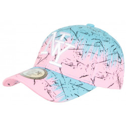 Casquette NY Rose et Bleue Bad Jungle Print Streetwear Fashion Baseball ANCIENNES COLLECTIONS divers