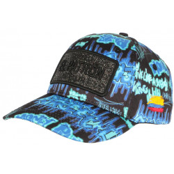 Casquette El Patron Bleue Colombia Print Streetwear Fashion Baseball Medellin CASQUETTES SKR