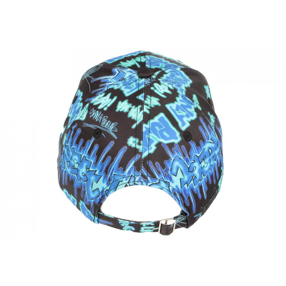 El Cartron Blue - Berretto Unisex Colombia Print Streetwear - Cappellino Da Baseball Con Toppa El Patron 3D E Strass, Ispirato A Medellin, Regolabile, 100% Poliestere