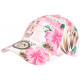 Casquette NY Blanche et Rose Fleurs Tropicale Fashion Baseball Hawai CASQUETTES Hip Hop Honour