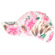 Casquette NY Blanche et Rose Fleurs Tropicale Fashion Baseball Hawai CASQUETTES Hip Hop Honour