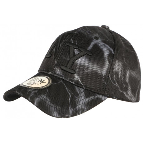 Casquette Baseball Noire Eclairs Gris Fashion Streetwear Stormy ANCIENNES COLLECTIONS divers