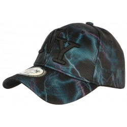 Casquette Baseball Noire Eclairs Bleus Violets Streetwear Stormy ANCIENNES COLLECTIONS divers