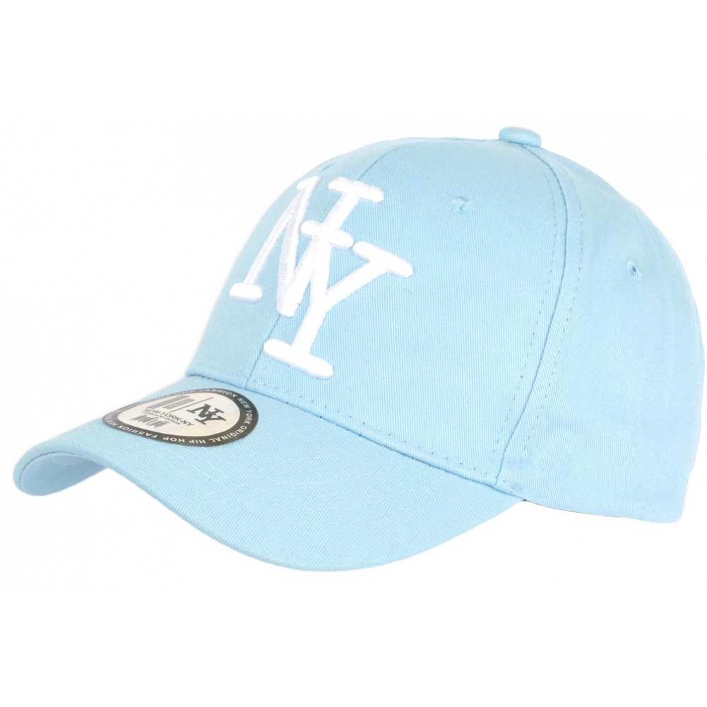 OM - Casquette Logo M23021 Blanc Bleu Clair 