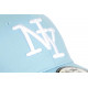 Casquette NY Bleu Clair et Blanche Classe Visiere Baseball Stazky CASQUETTES Hip Hop Honour