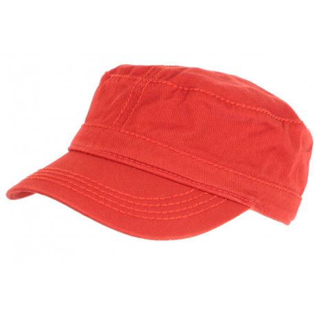 Casquette Militaire Rouge Corail Army en Coton Tendance Cliff CASQUETTES Léon montane