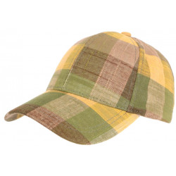 Casquette Baseball Verte et Jaune a Carreaux Vintage en Coton Sulyk CASQUETTES Léon montane