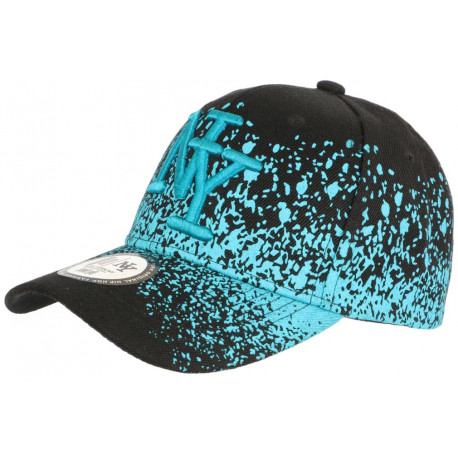 Casquette Baseball Enfant Bleue et Noire Tags Streetwear Wavy 7 a 12 ans ANCIENNES COLLECTIONS divers