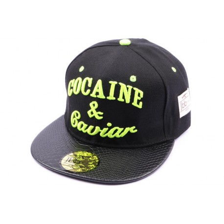 Snapback JBB Couture Noir et Jaune Fluo ANCIENNES COLLECTIONS divers