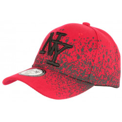 Casquette NY Rouge et Noire Look Tags Streetwear Baseball Wava ANCIENNES COLLECTIONS divers