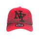 Casquette NY Rouge et Noire Look Tags Streetwear Baseball Wava ANCIENNES COLLECTIONS divers