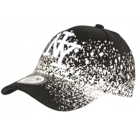 Casquette NY Noire et Blanche Style Tags Streetwear Baseball Wava ANCIENNES COLLECTIONS divers