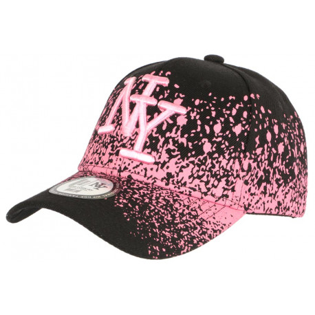 Casquette NY Rose et Noire Esprit Tags Streetwear Baseball Wava ANCIENNES COLLECTIONS divers