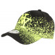 Casquette NY Jaune Fluo et Noire Façon Tags Streetwear Baseball Wava ANCIENNES COLLECTIONS divers