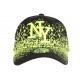 Casquette NY Jaune Fluo et Noire Façon Tags Streetwear Baseball Wava ANCIENNES COLLECTIONS divers