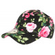 Casquette NY Noire et Rose Fleurs Tropicales Baseball Bora ANCIENNES COLLECTIONS divers