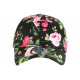 Casquette NY Noire et Rose Fleurs Tropicales Baseball Bora ANCIENNES COLLECTIONS divers