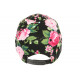 Casquette NY Noire et Rose Fleurs Tropicales Baseball Bora ANCIENNES COLLECTIONS divers