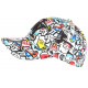 Casquette Enfant NY Blanche et Rouge Fashion Baseball Big City de 7 a 11 ans ANCIENNES COLLECTIONS divers