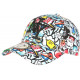 Casquette NY Originale Blanche Print Rouge Bleu Fashion Baseball Big City ANCIENNES COLLECTIONS divers