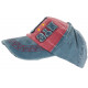 Casquette Baseball Vintage Bleue et Rouge en Coton Griffe NY CASQUETTES Léon montane