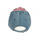 Casquette Baseball Vintage Bleue et Rouge en Coton Griffe NY CASQUETTES Léon montane