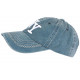 Casquette NY Bleu Vintage en Coton Denim Surpiqures Baseball Retro Broyd ANCIENNES COLLECTIONS divers