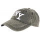 Casquette NY Gris Fonce Retro Coton Denim Surpiqures Baseball Vintage Broyd CASQUETTES Léon montane