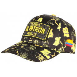 Casquette El Patron Jaune et Noire Medellin Fashion Streetwear Baseball Colombia CASQUETTES SKR