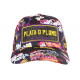 Casquette Plata o Plomo Noire et Violette Strass Streetwear Bad Colombia Baseball CASQUETTES SKR