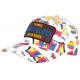 Casquette Plata o Plomo Blanche et Beue Strass Streetwear Never Colombia Baseball CASQUETTES SKR