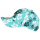 Casquette Enfant Turquoise Fleurs Blanches NY Baseball Phuket de 7 a 12 ans ANCIENNES COLLECTIONS divers