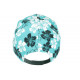 Casquette Enfant Turquoise Fleurs Blanches NY Baseball Phuket de 7 a 12 ans ANCIENNES COLLECTIONS divers