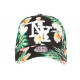 Casquette Enfant Noire Fleurs Rouges Tropicales Baseball NY Capri de 7 a 12 ans ANCIENNES COLLECTIONS divers