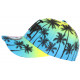 Casquette Enfant Bleue et Jaune Palmiers Fashion Baseball NY Sunrise 7 a 12 ans Casquette Enfant Hip Hop Honour