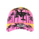 Casquette Enfant Rose et Jaune Design Tropical Baseball NY Sunset 7 a 12 ans Casquette Enfant Hip Hop Honour