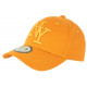 Casquette NY Orange Broderie Relief Tendance Visiere Baseball Stazky CASQUETTES Hip Hop Honour