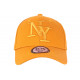 Casquette NY Orange Broderie Relief Tendance Visiere Baseball Stazky CASQUETTES Hip Hop Honour