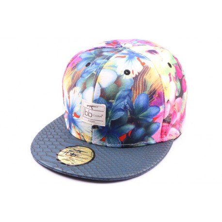 Casquette Snapback JBB Couture Florale Bleu ANCIENNES COLLECTIONS divers