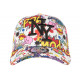 Casquette Enfant Blanche et Violette Streetwear NY Baseball Crack de 7 a 11 ans Casquette Enfant Hip Hop Honour