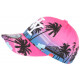 Casquette Enfant Rose et Bleue Tropicale Palmiers Baseball NY 7 a 12 ans ANCIENNES COLLECTIONS divers