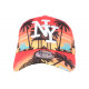 Casquette Enfant Orange Tropicale Palmiers Paradise Baseball NY 7 a 12 ans ANCIENNES COLLECTIONS divers