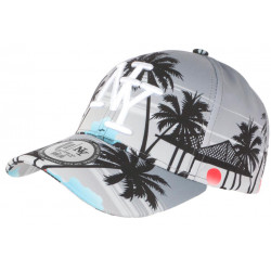 Casquette NY Grise et Noire Tropicale Palmiers Paradise Baseball ANCIENNES COLLECTIONS divers