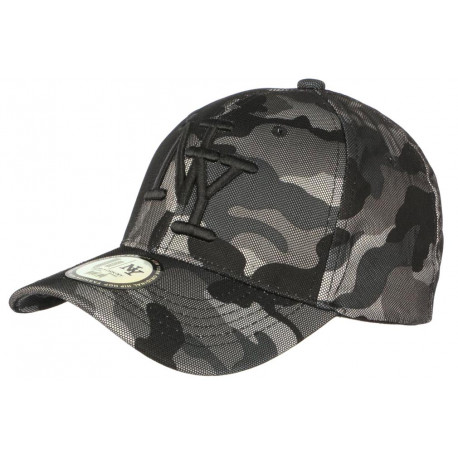 Casquette NY Armee Grise et Noire Classe Baseball Tendance Kaptain ANCIENNES COLLECTIONS divers