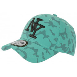 Casquette Enfant Militaire Verte et Grise NY Baseball Kyska 7 a 12 ans ANCIENNES COLLECTIONS divers