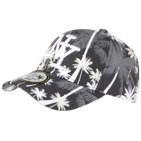 Casquette Enfant Noire et Blanche Cocotiers Fashion Baseball NY Exotic 7 a 12 ans ANCIENNES COLLECTIONS divers