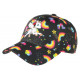 Casquette Enfant Licorne Noire Arc en Ciel Baseball Elita 6 a 12 ans Casquette Enfant Hip Hop Honour