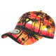 Casquette Enfant Orange et Noire Design Palmiers Baseball NY Sunset 7 a 12 ans ANCIENNES COLLECTIONS divers