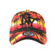 Casquette Enfant Orange et Noire Design Palmiers Baseball NY Sunset 7 a 12 ans ANCIENNES COLLECTIONS divers