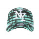 Casquette Enfant Verte et Noire Design Cocotiers Baseball NY Maldyv 7 a 12 ans ANCIENNES COLLECTIONS divers